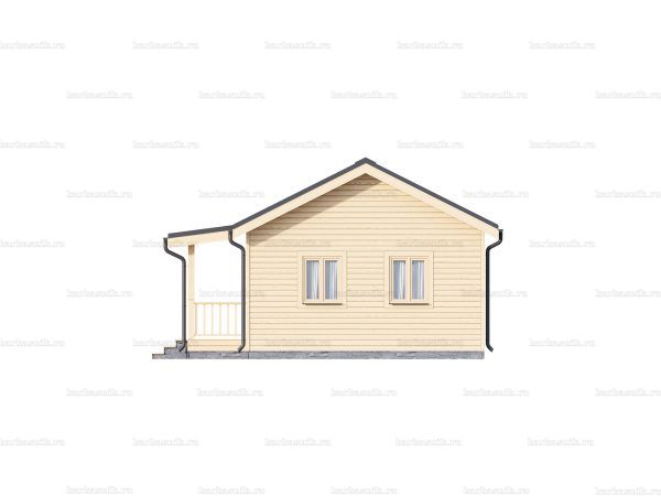 Одноэтажный деревянный дом 6на9 с террасой и крыльцом фото 5