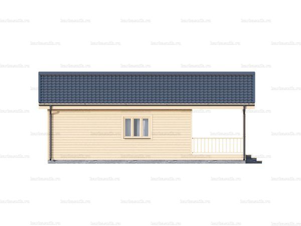 Одноэтажный деревянный дом 6на9 с террасой и крыльцом фото 6
