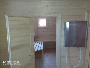 Готовый объект – каркасная одноэтажная баня 5х8 с печкой (фото 8.)